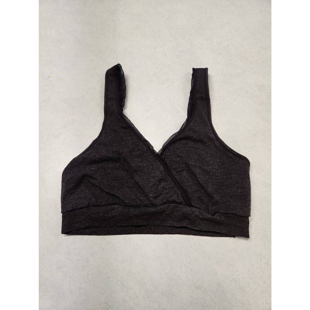 Playtex Women's Nursing Pullover Sleep Bra  Charcoal Gray SIZE S
